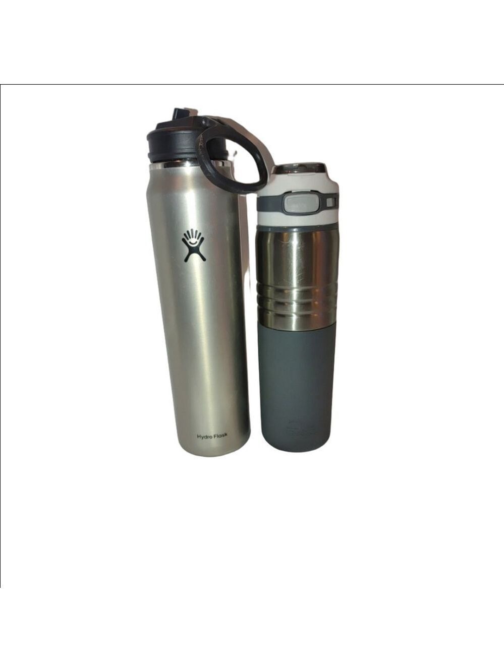 Igloo 24oz Stainless Tahoe in Charcoal & Hydro Flask 40oz LightWeight in Slate